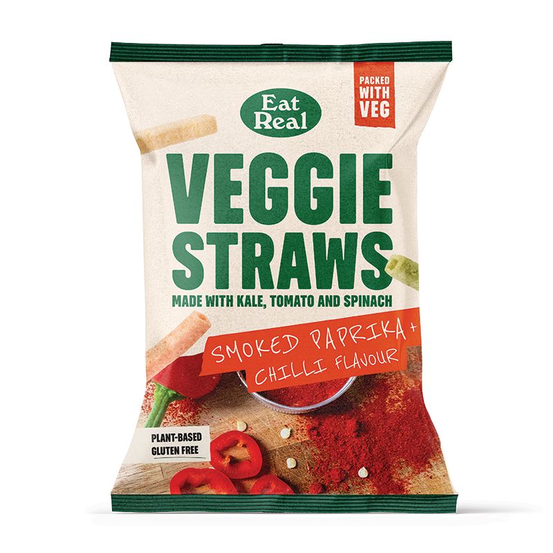 Eat Real Veggie Straws Smoked Paprika + Chilli